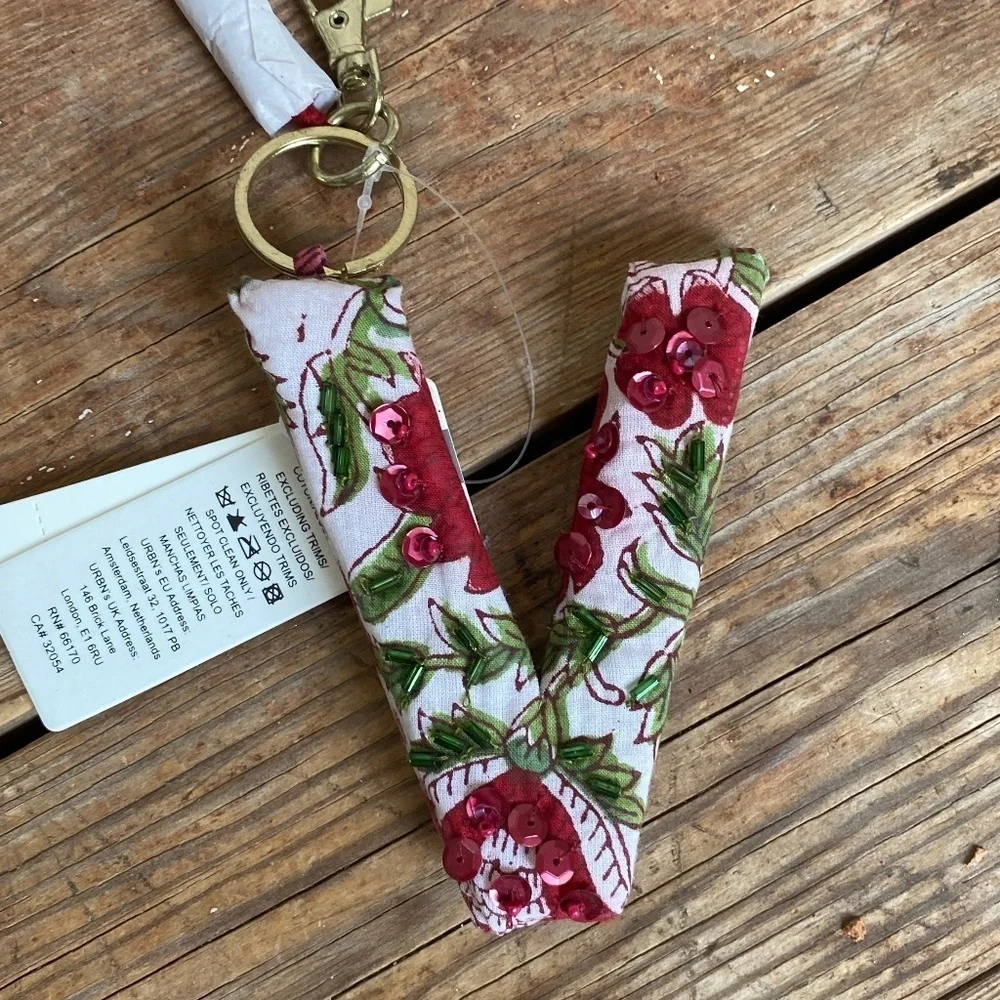 Anthropologie Monogram Key Chain V